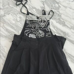 Agua Bendita Chic Black and White Floral Jumpsuit